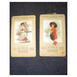 2-- 1912 GRANGE NATIONAL BANK CALENDARS