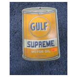 METAL GULF OIL SIGN
