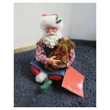 CLOTHTIQUES BEAR HUG SANTA FIGURE