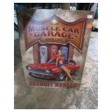 MUSCLE CAR GARAGE SIGN