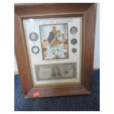1974 "THE SILVER STANDARD" COINS, FRAMED