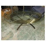 GLASS TOP COFFEE TABLE