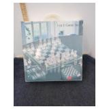 CHESS, CHECKERS, BACKGAMMON SET