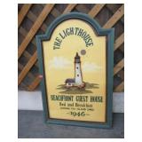 DECORATIVE LIGHT HOUSE SIGN