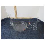 CRYSTAL BOWL & VASES