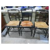 3-- PAINTED HITCHCOCK CHAIRS