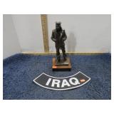 LONE SAILOR FIGURINE & IRAQ PATCH