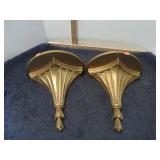 PAIR-- DECORATIVE WALL SHELVES