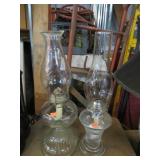2-- OIL LAMPS --1 VINTAGE, 1 MODERN