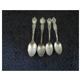 4-- STERLING SILVER TEA SPOONS -- 3.05 troy oz