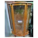 PINE BOW FRONT CURIO CABINET