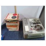 VINTAGE REEL-TO-REEL TAPE RECORDER & TAPES