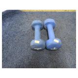 2-- 5lb HAND DUMBBELLS