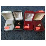 4-- COSTUME JEWELRY RINGS