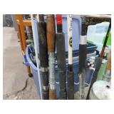5-- FISHING RODS -- SOME DAMAGED EYES