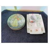 MOTHER GOOSE PLATES & CHILDS PLATTER, CUP & BOWL