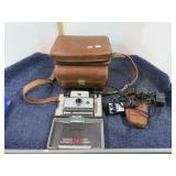 POLAROID CAMERA & MISC AC ADAPTORS IN CASE