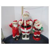 3-- ANIMATED SANTA FIGURES -- NO AC ADAPTORS