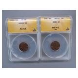 1983 IC & 1995-D IC GRADED CENTS