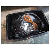 TUB LOT -- DRUM HEADS, STANDS, MICROPHONE, CORDSC