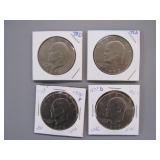 4-- EISENHOWER SILVER DOLLAR COINS