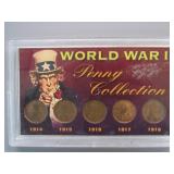 WORLD WAR I PENNY COLLECTION SET
