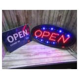 LED & FLIP -- OPEN SIGNS