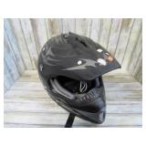 MOTORCYCLE HELMET & GOGGLES -- L