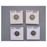 1901-P, 1912-P, 1913-P & 1914-P BARBER DIMES