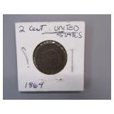 1864 U.S. 2 CENT COIN