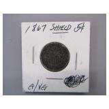 1867 SHIELD NICKEL