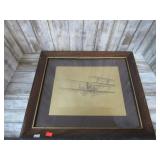 WRIGHT MILITARY FLYER ETCHING