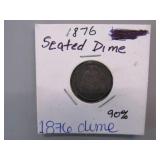 1876 SEATED LIBERTY DIME