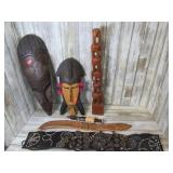 CARVED WOOD AFRICAN DECOR