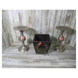 CANDLE STANDS & WOODEN PLANTER