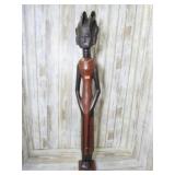 CARVED WOOD AFRICAN FIGURE