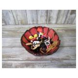 MICKEY & MINNIE MOUSE FIGURES IN POTTERY BOWL