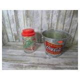 COCA COLA BUCKET & JAR