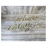 "RELAX" & " IMAGINE" WALL DECOR