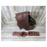 BOOTS 8 1/2 & BELT