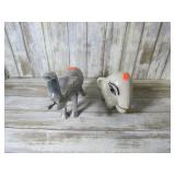 METAL & POTTERY ELEPHANTS