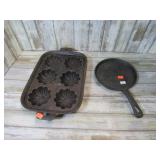 CAST IRON MUFFIN PAN & GRIDDLE
