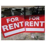 2--"FOR RENT" SIGNS