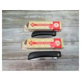 2-- KISSING CRANE BLACK ANGUS KNIVES