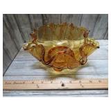 AMBER GLASS BOWL