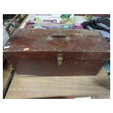 HANDMADE WOODEN TACKLE / TOOLBOX & CONTENTS