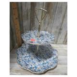 VINTAGE LEFTON CHINA 2 TIER DISH