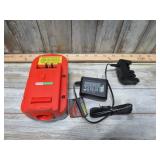 18 VOLT BATTERY & CHARGER -- UNTESTED