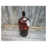VINTAGE BROWN GLASS CLOROX BOTTLE