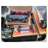 LIONEL MODEL TRAIN CARS, SCENERY & TRANSFORMER